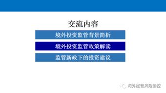 境外投資監(jiān)管政策解讀與投資咨詢